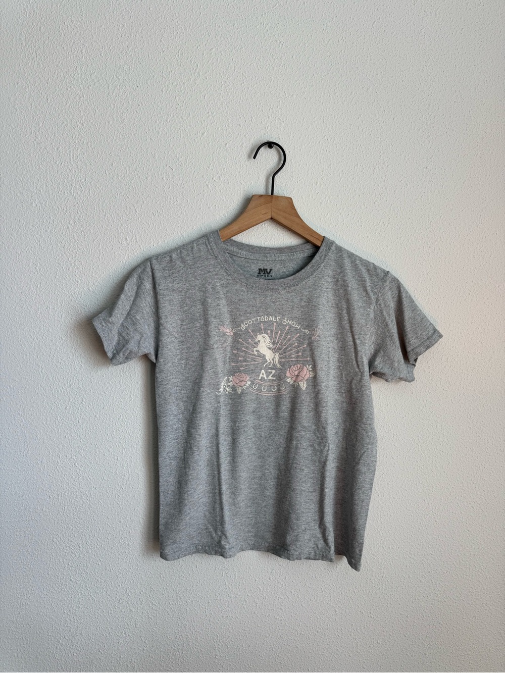 Grey Graphic Crewneck T-Shirt - AZ Floral Print
